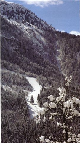 Location Vaujany : Vue balcon, piste de ski